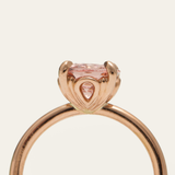 Fleur with Oval Morganite - 18ct Rose Gold