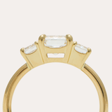 Odessa Ring with Emerald Cut Lab Diamonds