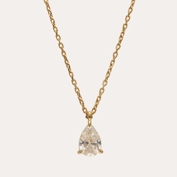 Asteria Pear Lab Diamond Necklace