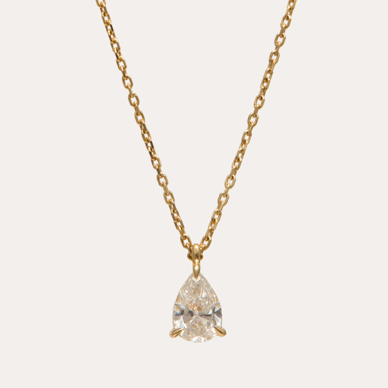 Asteria Pear Lab Diamond Necklace
