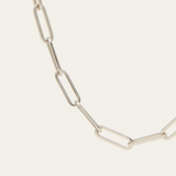 Paperclip Chain Necklace - Silver