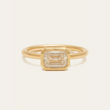 Bobbi with Lab Emerald Cut Diamond - 18ct Gold