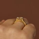 Celeste with Lab Oval Diamond