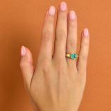 Nico Ring with Emerald Cut Colombian Emerald