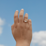 Alexandria Three Stone Ring with 1.61ct Pink Sapphire & Diamonds - 18ct Gold