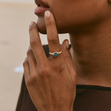 Nico with Oval Blue Sapphire - 18ct Gold