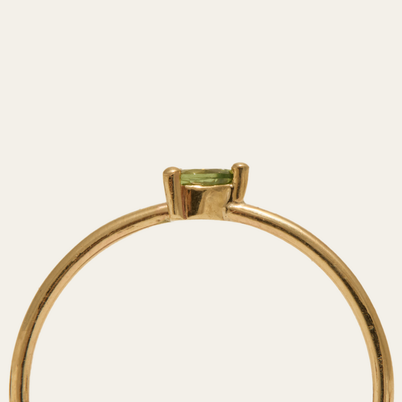 Eos Green Sapphire Ring - 9ct Gold