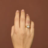 Celeste with Lab Oval Diamond