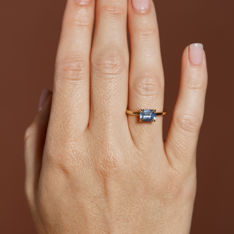 Charlie Ring with Ceylon Blue Sapphire
