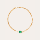 Hera Bracelet with Zambian Emerald - 9ct Gold