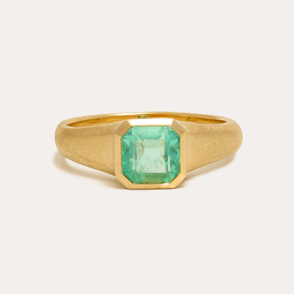 Nico with Square Emerald Cut Colombian Emerald - 18ct Gold