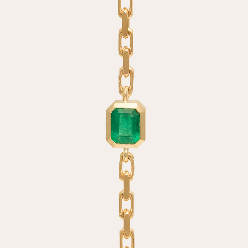 Hera Bracelet with Zambian Emerald - 9ct Gold