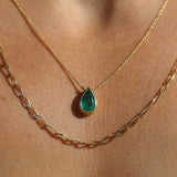 Aether with Pear Shape Emerald - 18ct Gold