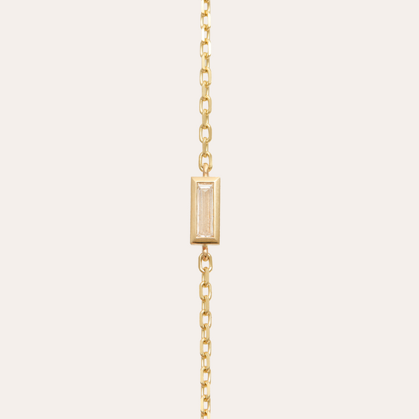 Cyra Bracelet with Baguette Diamond - 9ct Gold