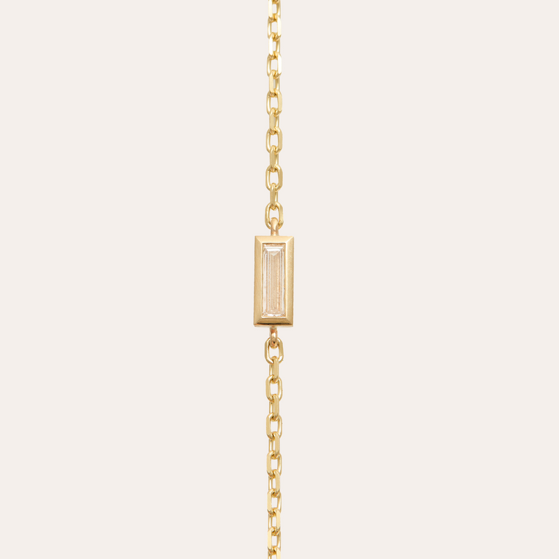 Cyra Bracelet with Baguette Diamond - 9ct Gold