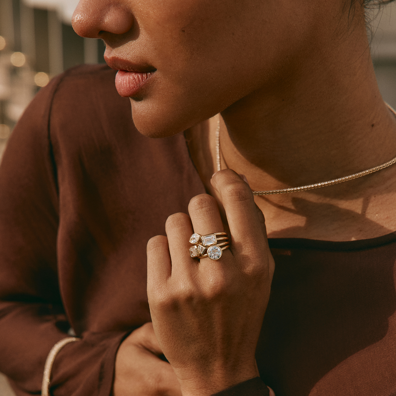 The Tennis Necklace Lab Diamond - 14ct Gold
