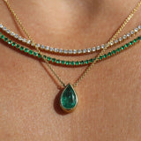 Aether with Pear Shape Emerald - 18ct Gold