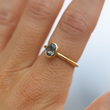 Storm with Oval Grey Spinel - 18ct Gold