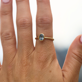 Storm with Oval Grey Spinel - 18ct Gold