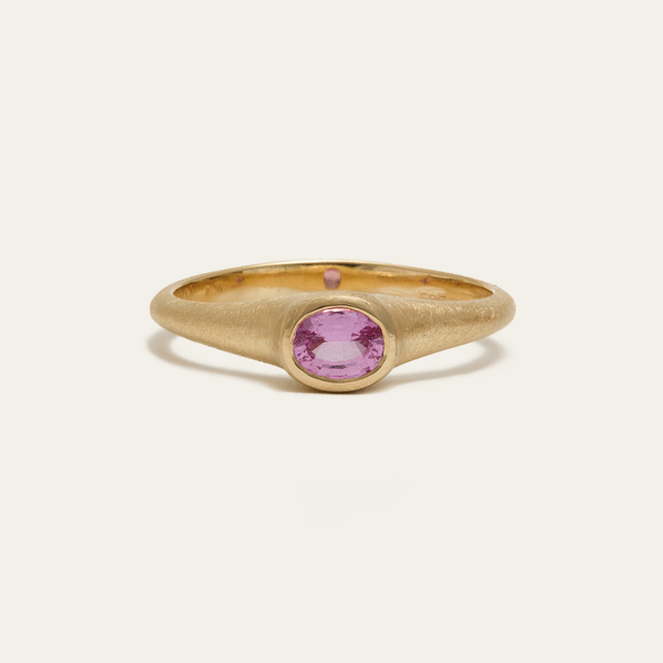 Coco with Oval Pink Sapphire - 14ct Gold