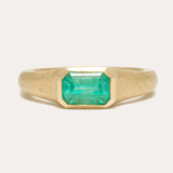 Nico Ring with Emerald Cut Russian Emerald