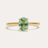 Fern with Oval Green Tourmaline