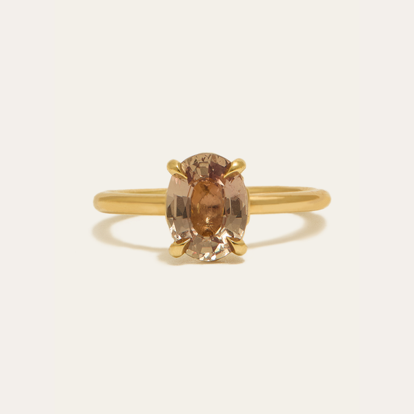 Paloma with Oval Pink Sapphire - 18ct Gold