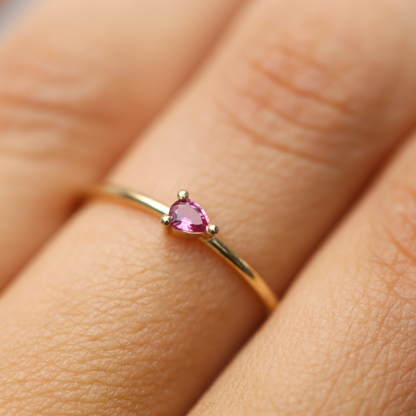 Eos Pink Sapphire Ring - 9ct Gold