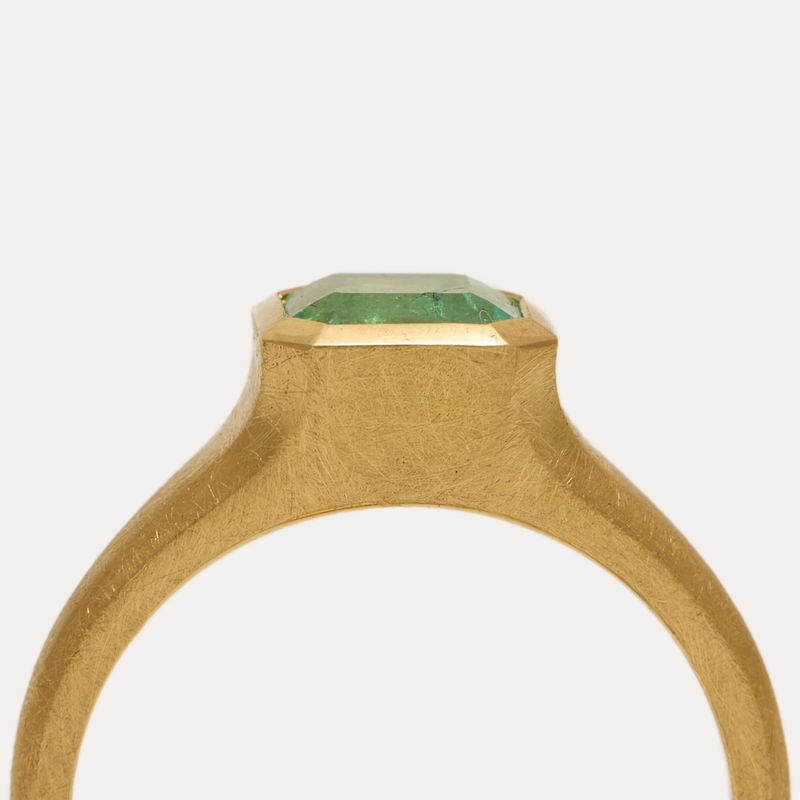 Nico with Square Emerald Cut Colombian Emerald - 18ct Gold