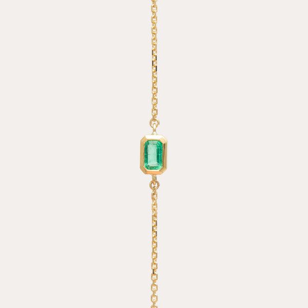 Sol Emerald Cut Emerald Bracelet