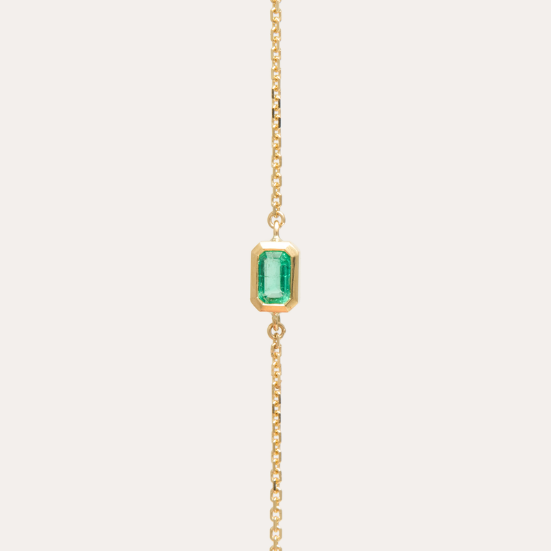 Sol Emerald Cut Emerald Bracelet