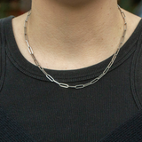 Paperclip Chain Necklace - Silver