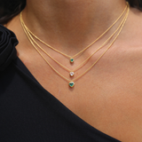 Emerald Heart Necklace - 18ct Gold