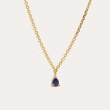 Eos Pear Shape Blue Sapphire Necklace