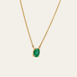 Roxy with Oval Zambian Emerald - 18ct Gold