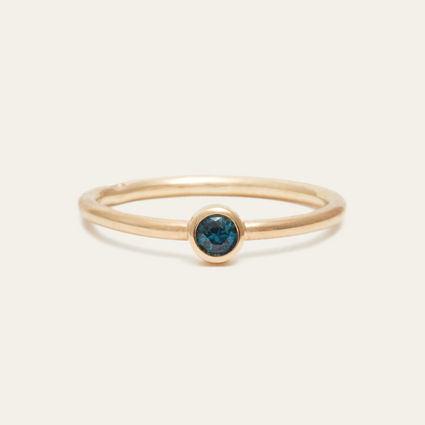 Neo Teal Sapphire Ring - 9ct Gold