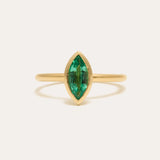 Ophelia with Marquise Zambian Emerald - 18ct Gold