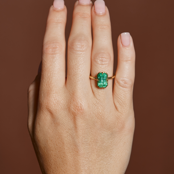 Zia Ring with Russian Emerald