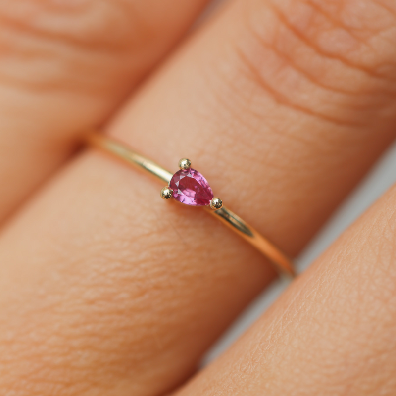 Eos Pink Sapphire Ring - 9ct Gold