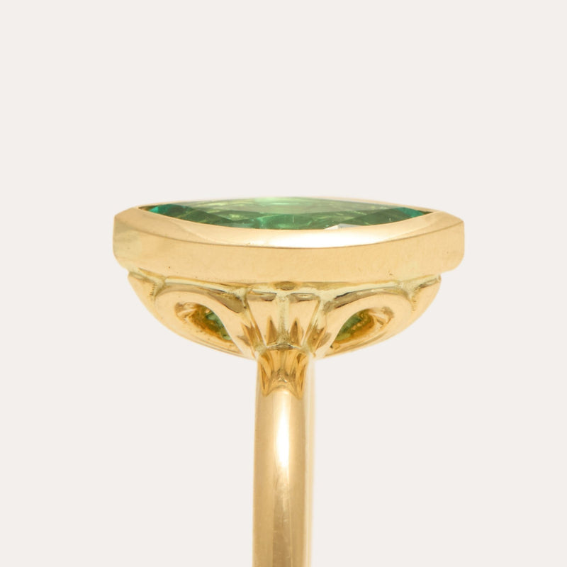 Ophelia with Marquise Zambian Emerald - 18ct Gold