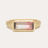 Nico Ring with Emerald Cut Pink Tourmaline