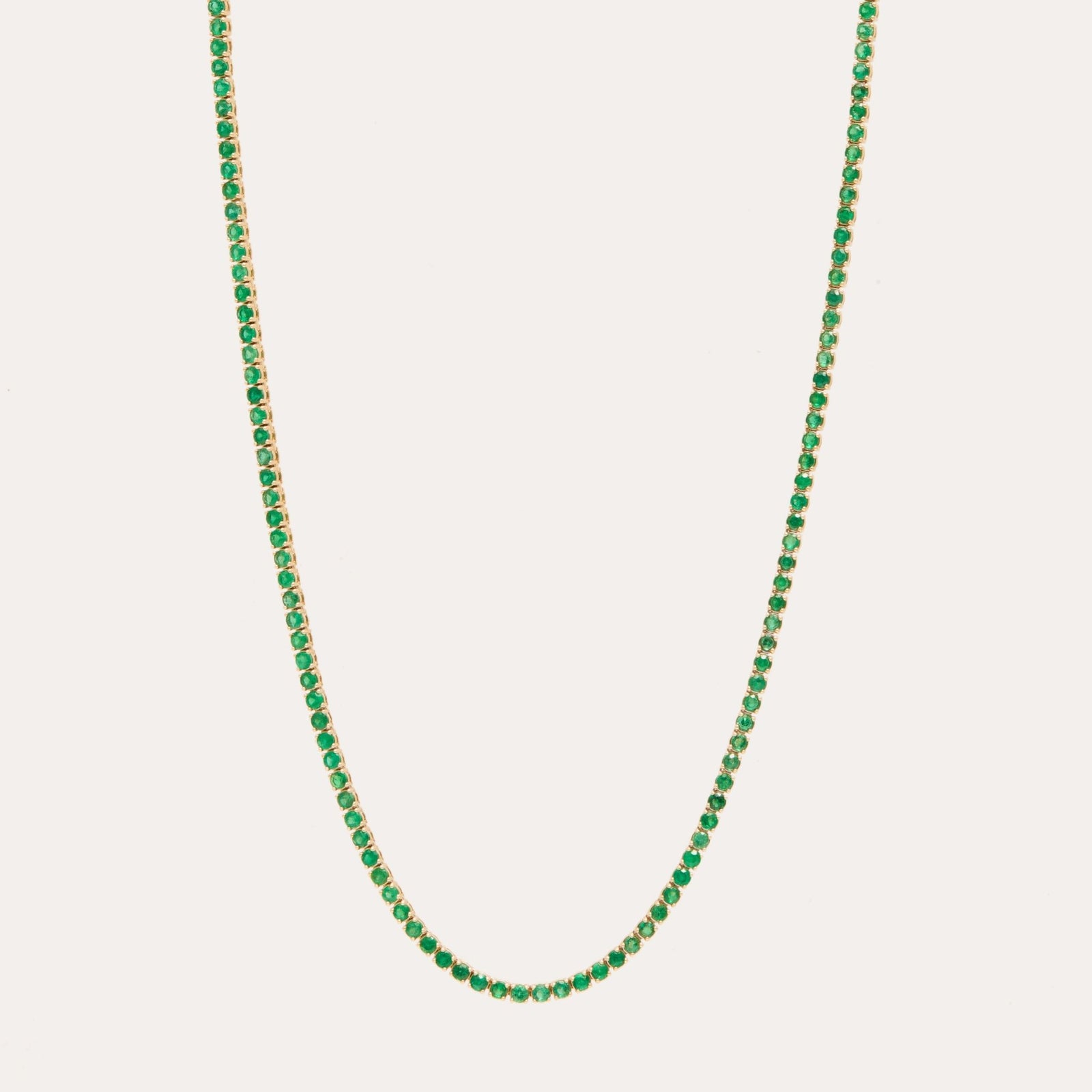 The Tennis Necklace Emerald – By Baby
