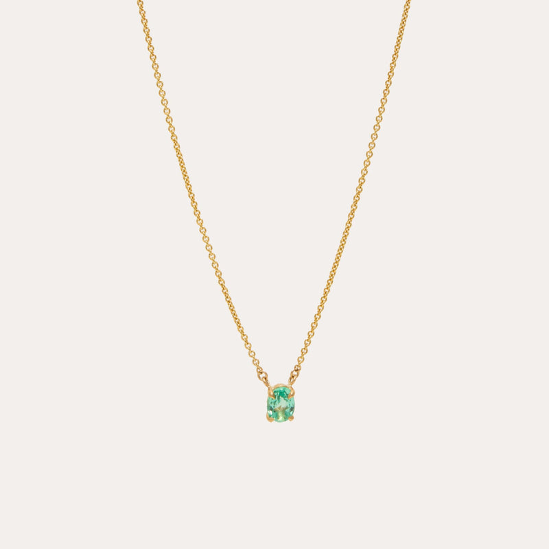 Roxy Necklace with Mint Colombian Emerald