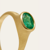 Coco with Oval Zambian Emerald - 14ct Gold