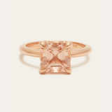 Peaches with Asscher Cut Morganite - 18ct Rose Gold