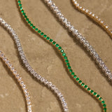 The Tennis Necklace Emerald - 14ct Gold