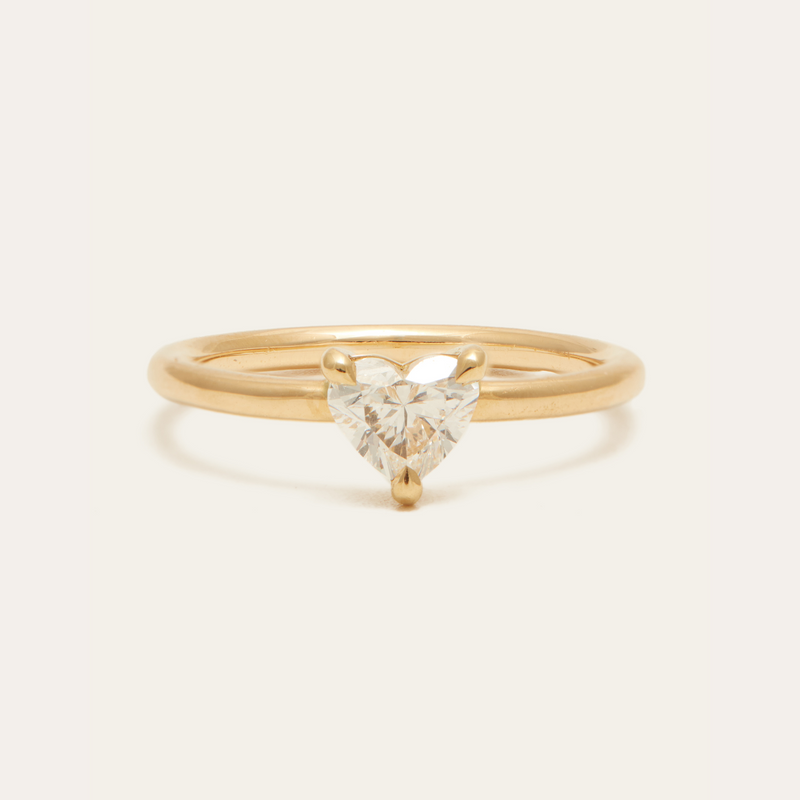 Albi with Natural Heart Shape Diamond - 18ct Gold