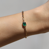 Hera Bracelet with Zambian Emerald - 9ct Gold