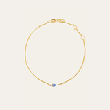 Eos Pear Shape Blue Sapphire Bracelet - 9ct Gold