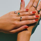 Kennie Ring with Oval Mint Quartz